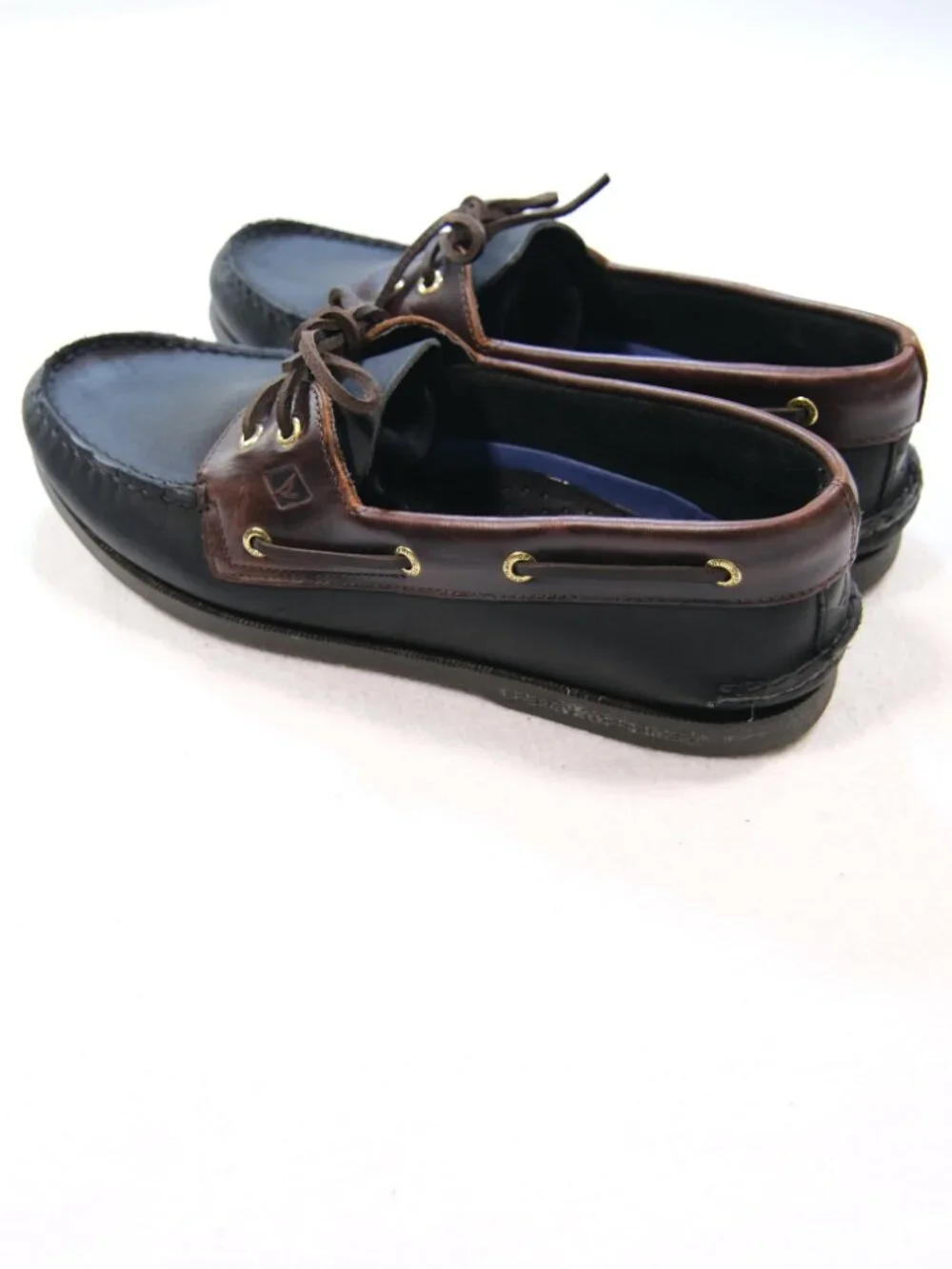 Sperry Top-Sider Authentic Original Boat Shoes two-tone black brown leather